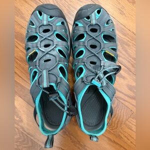 Keen Womens Whisper Sandals, Teal and Gray, size 11
